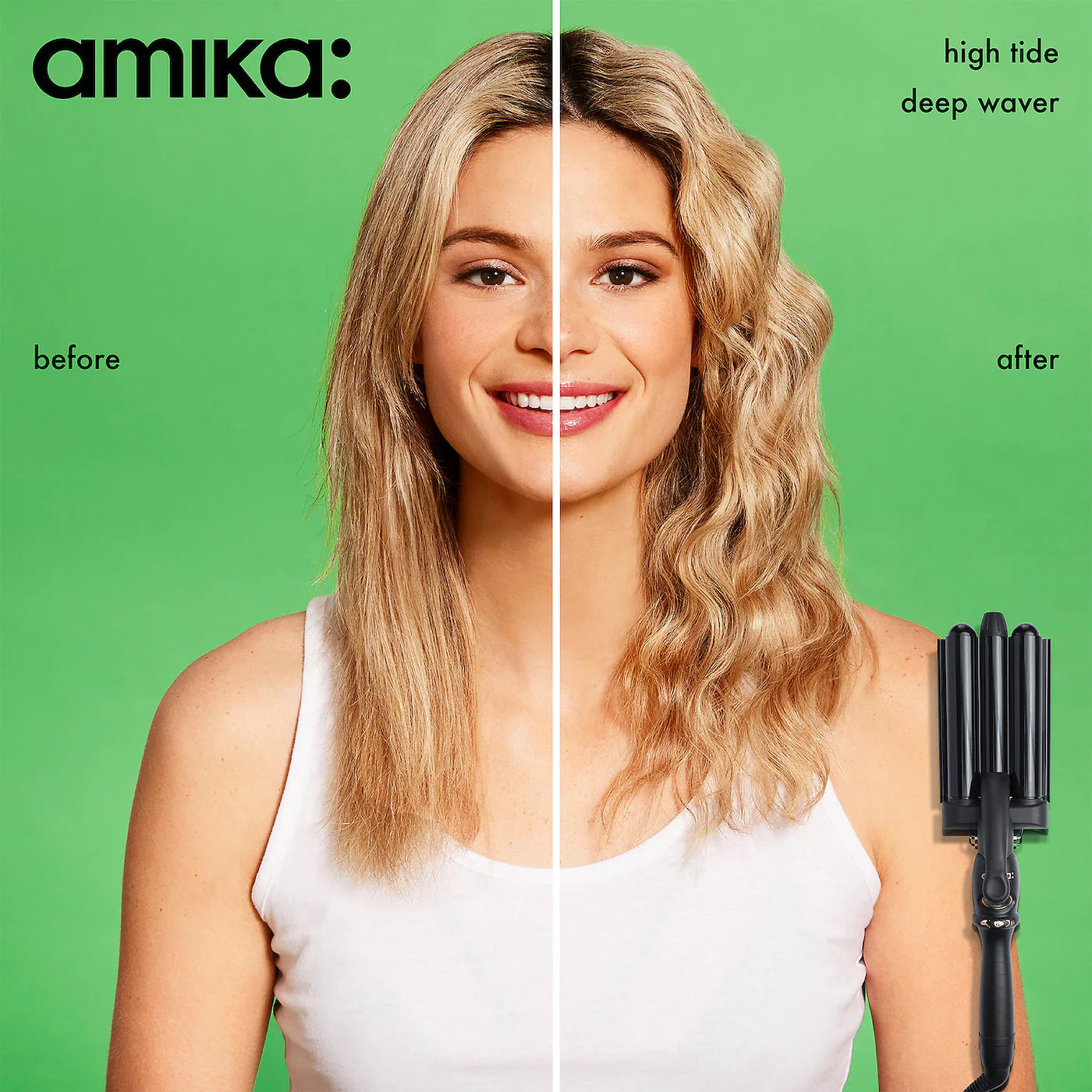 amika High Tide Deep Wave Hair Crimper 0.7 In.